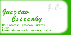 gusztav csicsaky business card