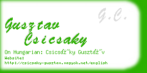 gusztav csicsaky business card